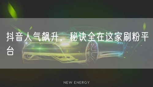 抖音人气飙升，秘诀全在这家刷粉平台