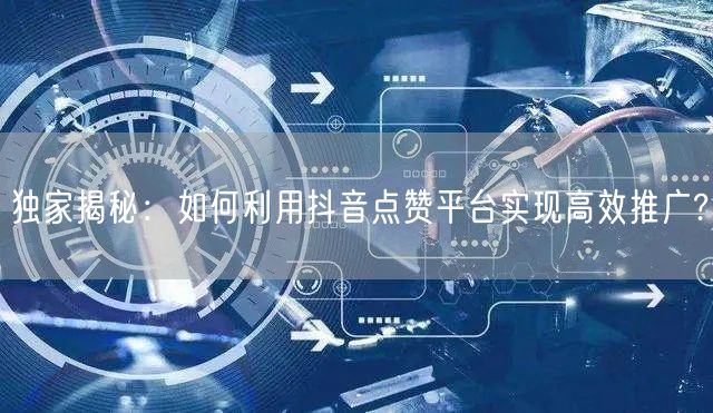 独家揭秘：如何利用抖音点赞平台实现高效推广?