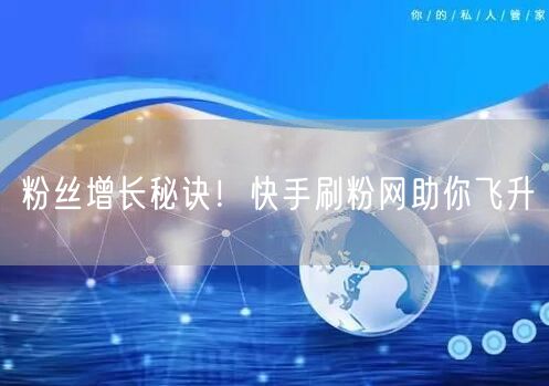粉丝增长秘诀！快手刷粉网助你飞升