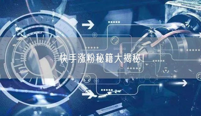 快手涨粉秘籍大揭秘！