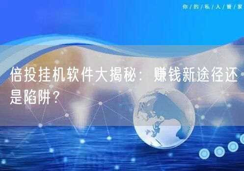 倍投挂机软件大揭秘：赚钱新途径还是陷阱？