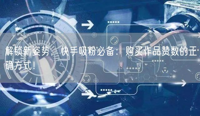 解锁新姿势，快手吸粉必备：购买作品赞数的正确方式！