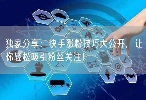 独家分享：快手涨粉技巧大公开，让你轻松吸引粉丝关注！