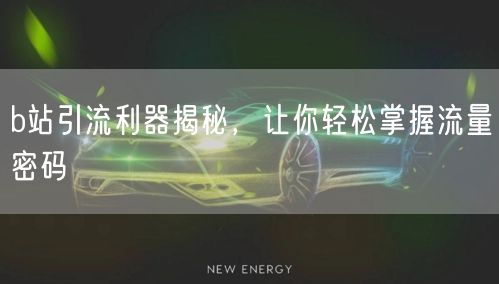 b站引流利器揭秘，让你轻松掌握流量密码