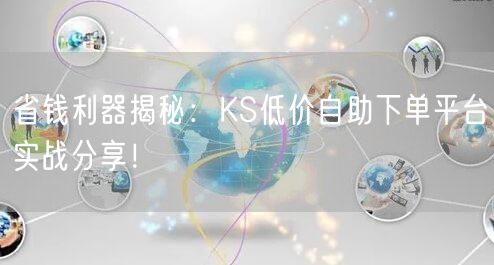 省钱利器揭秘：KS低价自助下单平台实战分享！