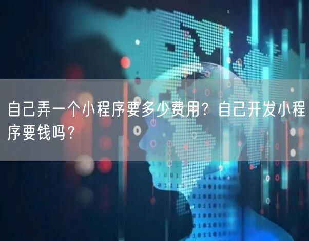 自己弄一个小程序要多少费用？自己开发小程序要钱吗？