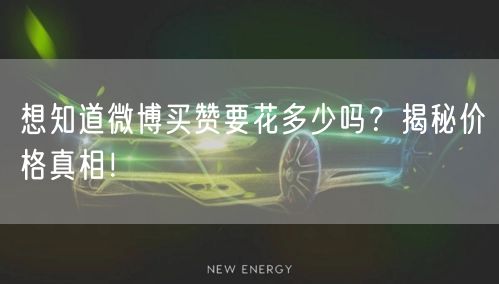 想知道微博买赞要花多少吗？揭秘价格真相！
