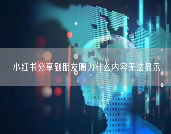小红书分享到朋友圈为什么内容无法显示