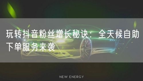 玩转抖音粉丝增长秘诀：全天候自助下单服务来袭