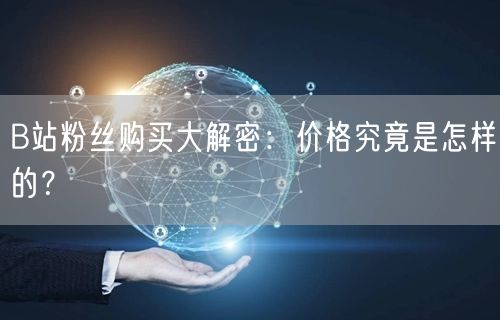 B站粉丝购买大解密：价格究竟是怎样的？