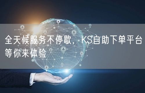 全天候服务不停歇，KS自助下单平台等你来体验