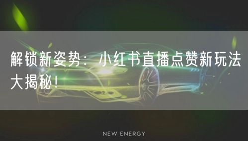 解锁新姿势：小红书直播点赞新玩法大揭秘！