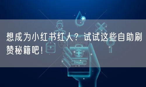 想成为小红书红人？试试这些自助刷赞秘籍吧！