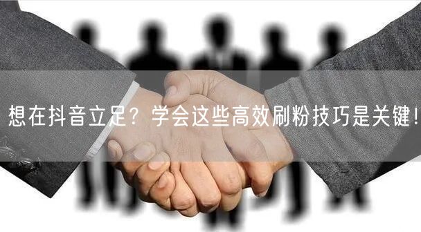 想在抖音立足？学会这些高效刷粉技巧是关键！