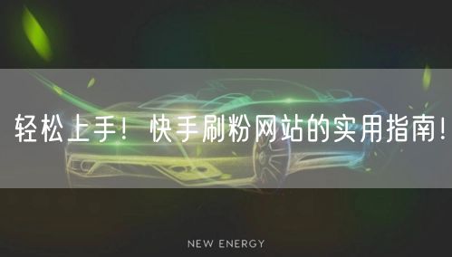 轻松上手！快手刷粉网站的实用指南！