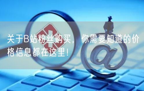 关于B站粉丝购买，你需要知道的价格信息都在这里！