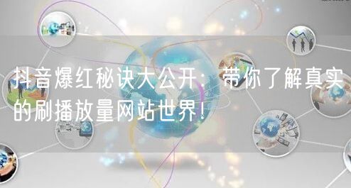 抖音爆红秘诀大公开：带你了解真实的刷播放量网站世界！