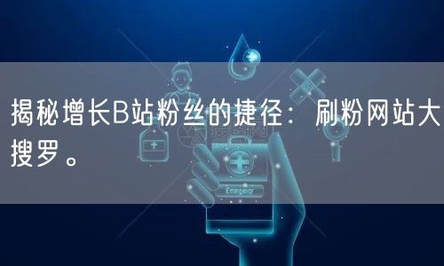 揭秘增长B站粉丝的捷径：刷粉网站大搜罗。