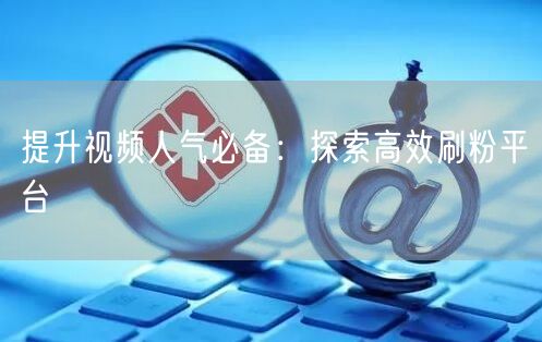 提升视频人气必备：探索高效刷粉平台