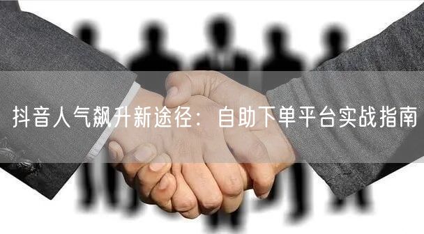 抖音人气飙升新途径：自助下单平台实战指南