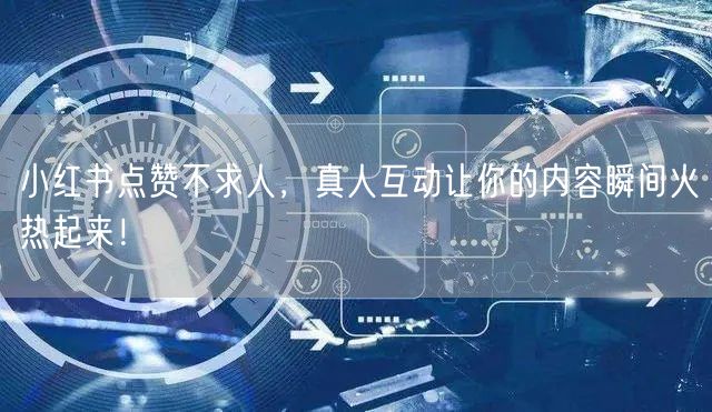 小红书点赞不求人,真人互动让你的内容瞬间