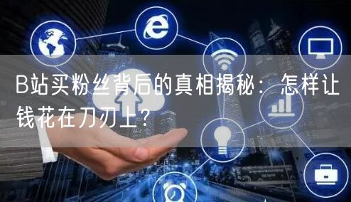 B站买粉丝背后的真相揭秘：怎样让钱花在刀刃上？