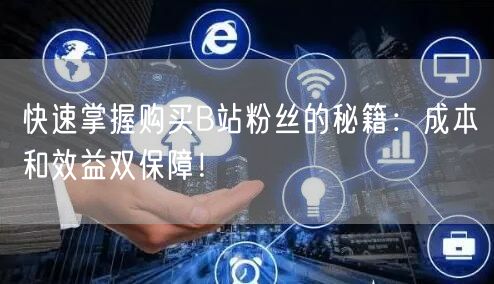 快速掌握购买B站粉丝的秘籍：成本和效益双保障！