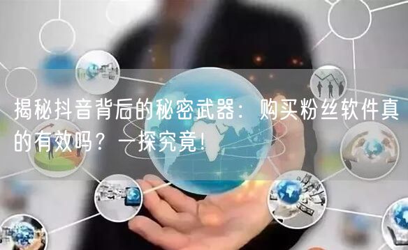 揭秘抖音背后的秘密武器：购买粉丝软件真的