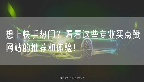 想上快手热门？看看这些专业买点赞网站的推荐和体验！