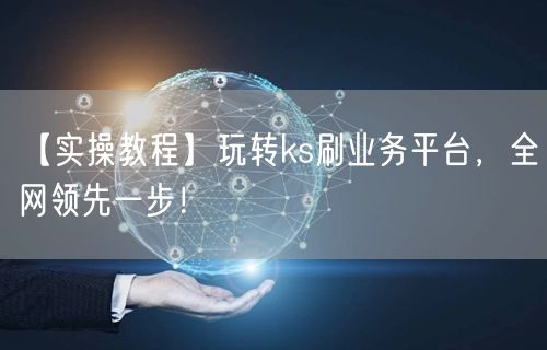【实操教程】玩转ks刷业务平台，全网领先